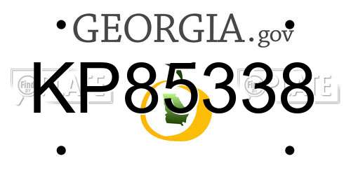 KP85338 Georgia License Plate