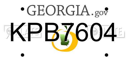 KPB7604 Georgia License Plate