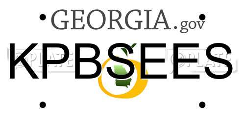 KPBSEES Georgia License Plate