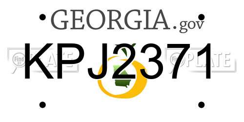 KPJ2371 Georgia License Plate