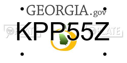 KPP55Z Georgia License Plate
