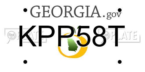 KPP58T Georgia License Plate