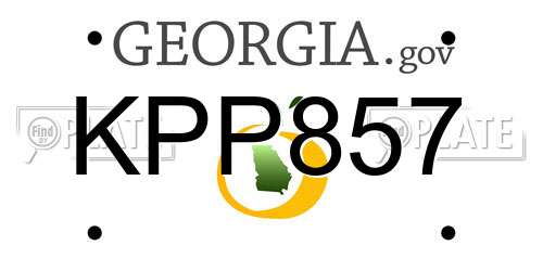 KPP857 Georgia License Plate