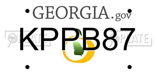KPPB87 Georgia License Plate