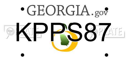 KPPS87 Georgia License Plate