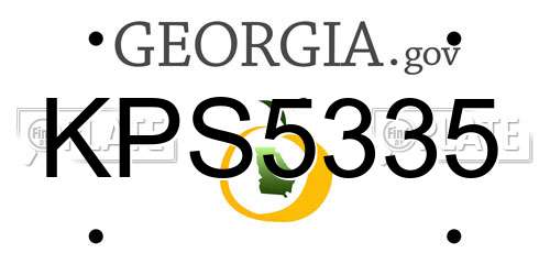 KPS5335 Georgia License Plate