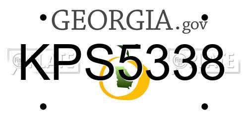 KPS5338 Georgia License Plate