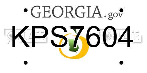 KPS7604 Georgia License Plate