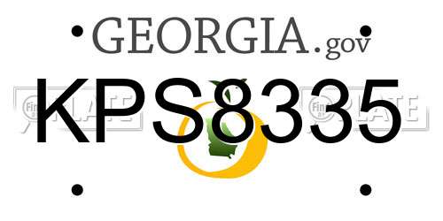 KPS8335 Georgia License Plate