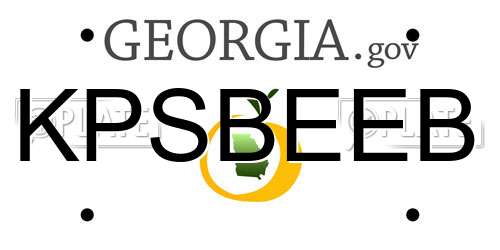 KPSBEEB Georgia License Plate