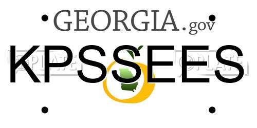 KPSSEES Georgia License Plate
