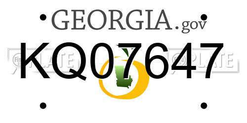 KQ07647 Georgia License Plate