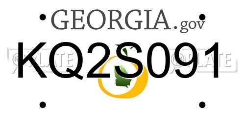 KQ2S091 Georgia License Plate