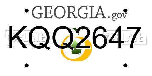 KQQ2647 Georgia License Plate