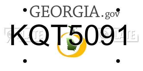 KQT5091 Georgia License Plate