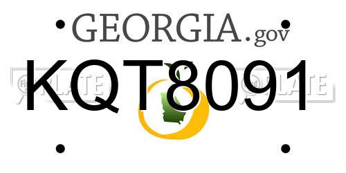 KQT8091 Georgia License Plate