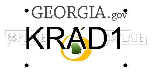 KRAD1 Georgia License Plate
