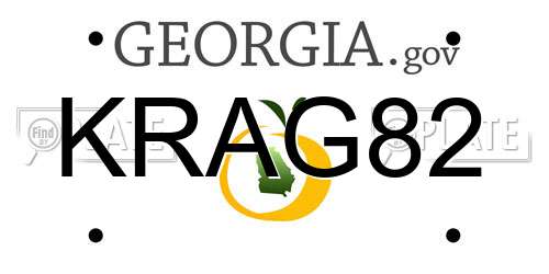 KRAG82 Georgia License Plate