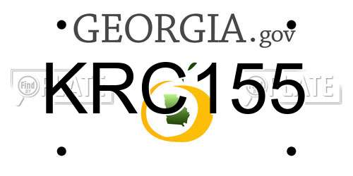 KRC155 Georgia License Plate