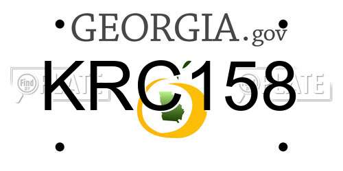 KRC158 Georgia License Plate