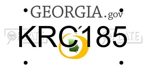 KRC185 Georgia License Plate