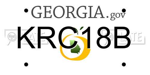 KRC18B Georgia License Plate