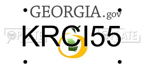 KRCI55 Georgia License Plate