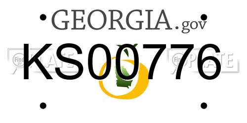 KS00776 Georgia License Plate