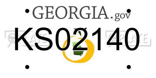 KS02140 Georgia License Plate