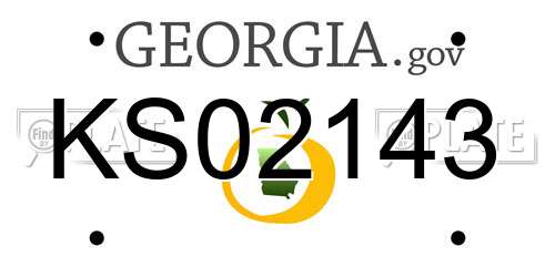 KS02143 Georgia License Plate