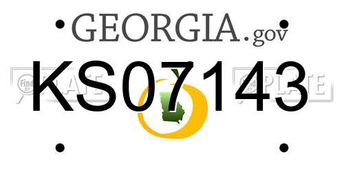 KS07143 Georgia License Plate
