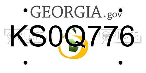 KS0Q776 Georgia License Plate