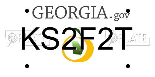 KS2F2T Georgia License Plate