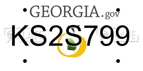 KS2S799 Georgia License Plate