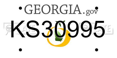 KS30995 Georgia License Plate