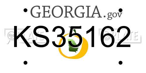 KS35162 Georgia License Plate
