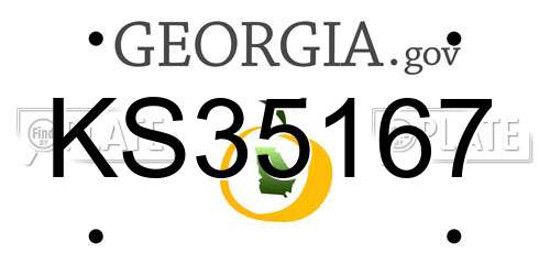 KS35167 Georgia License Plate
