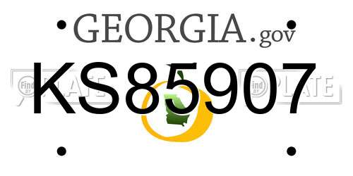 KS85907 Georgia License Plate