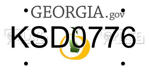 KSD0776 Georgia License Plate