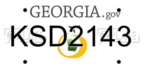 KSD2143 Georgia License Plate