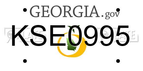 KSE0995 Georgia License Plate