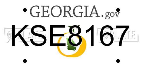 KSE8167 Georgia License Plate
