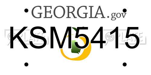 KSM5415 Georgia License Plate