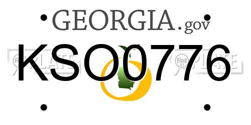 KSO0776 Georgia License Plate
