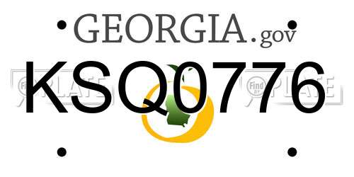 KSQ0776 Georgia License Plate
