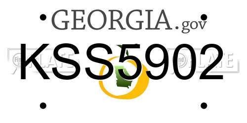 KSS5902 Georgia License Plate