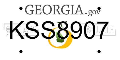 KSS8907 Georgia License Plate