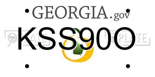 KSS90O Georgia License Plate