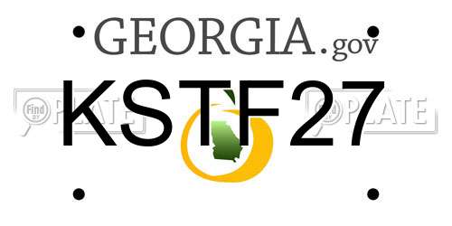 KSTF27 Georgia License Plate