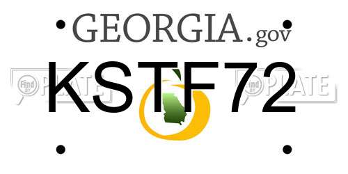KSTF72 Georgia License Plate